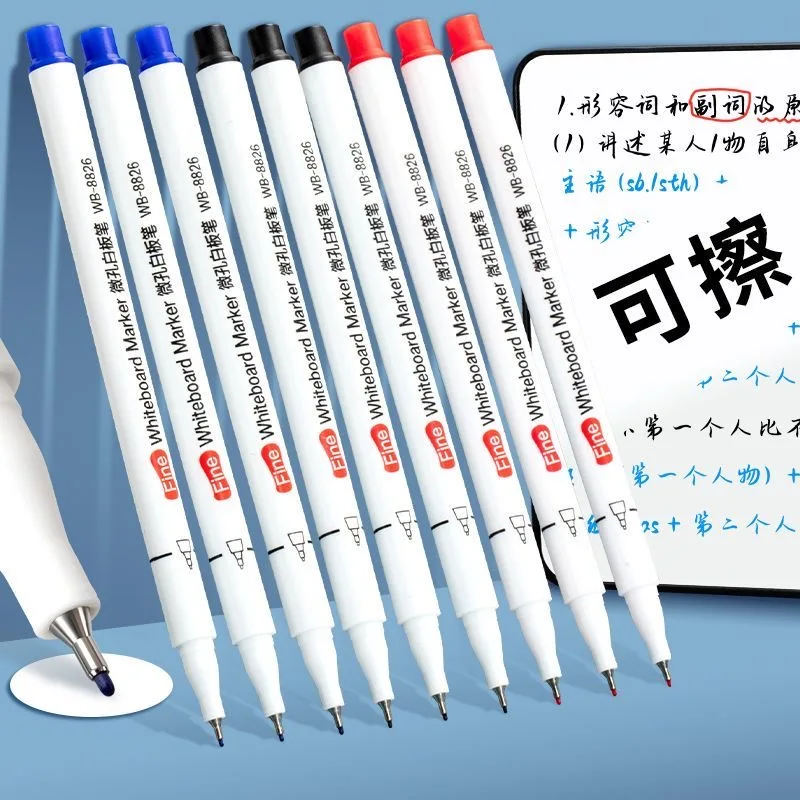 Whiteboard Marker Set - 4/12 Buah 0.5Mm Spidol Penghapus Kering