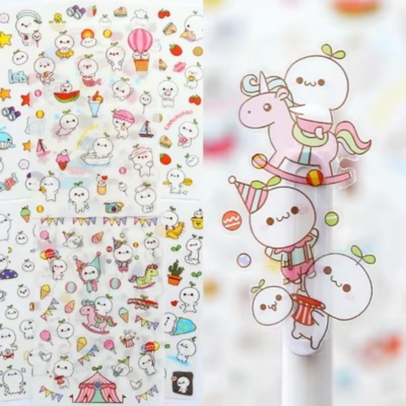 Total Stationery & Office Supply - 6 lembar/pak kartun kucing dan stiker