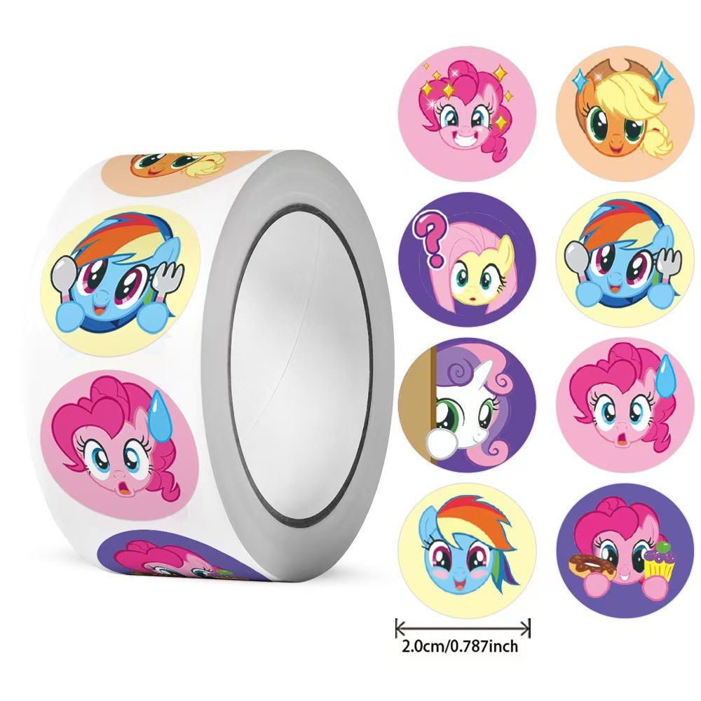 Label Printer Tape - 500 Buah Stiker Bulat My Little