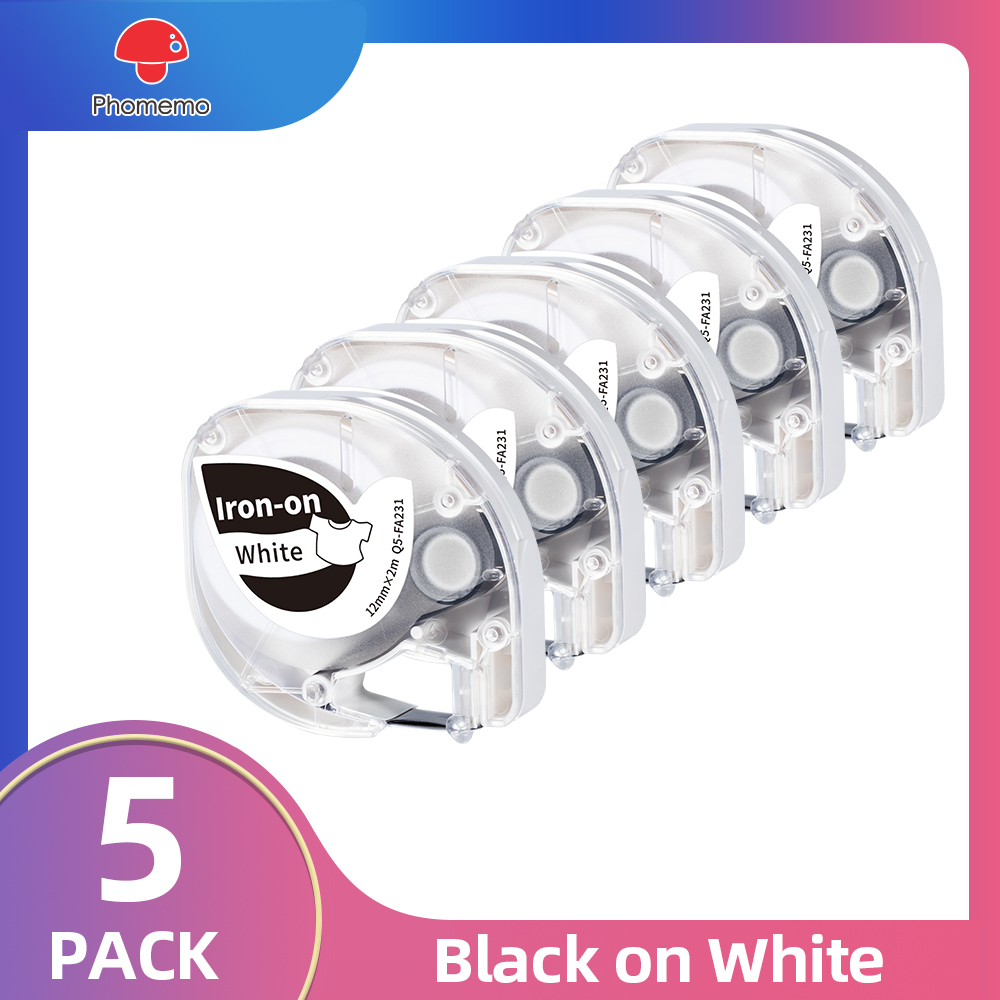 Label Printer Tape - 3/5 Pak Kain Besi-on Pita Label