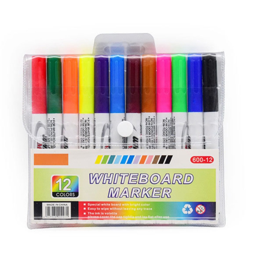 12 Buah Spidol Mengapung di Ai - Whiteboard Marker Set ulasan dan harga