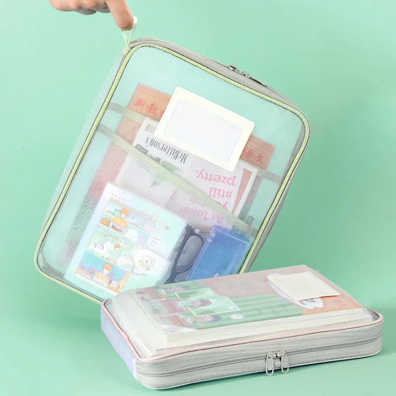 Tas Dokumen Jaring Transparan  - Portfolio Folder Zip ulasan dan harga