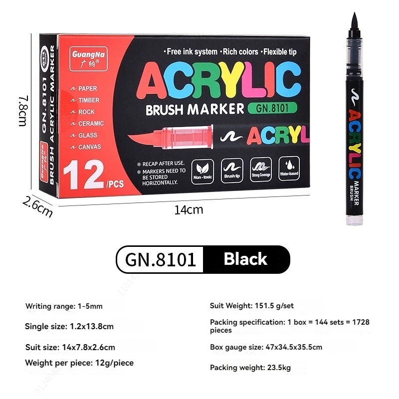 12 Pcs Set Spidol Akrilik Prem - Whiteboard Marker Set ulasan dan harga