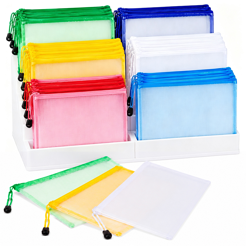 5/20 Buah Tas Kantong Ritsleti - Portfolio Folder Zip ulasan dan harga