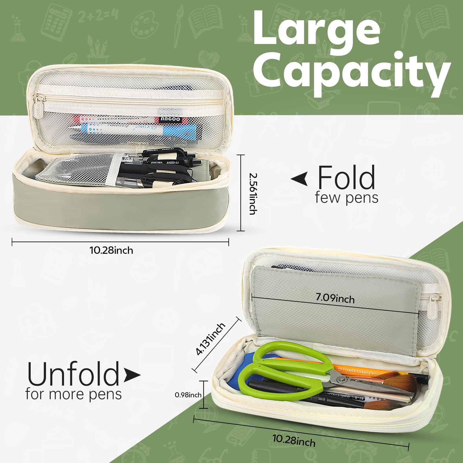 Kotak pensil hijau berkapasita - Ideal Stationery & Office Supply ulasan dan harga